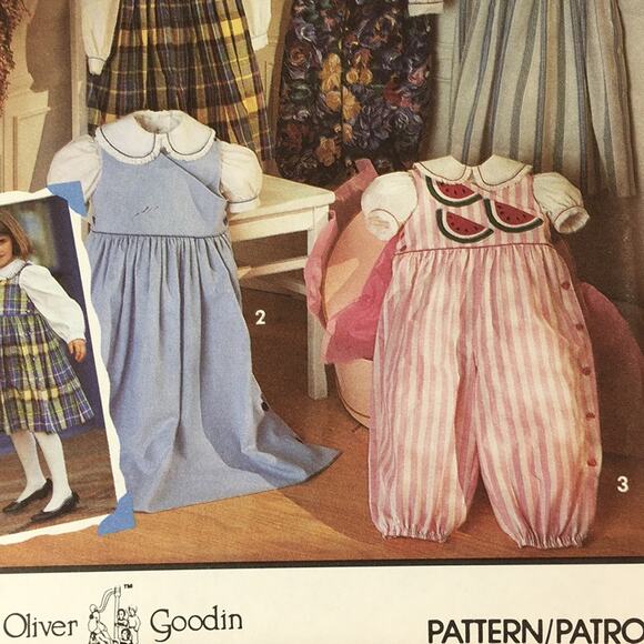 Vintage Simplicity 7944 Sewing Pattern Smock Dress Jumper Blouse Sz AA 2-4 - Picture 3 of 11